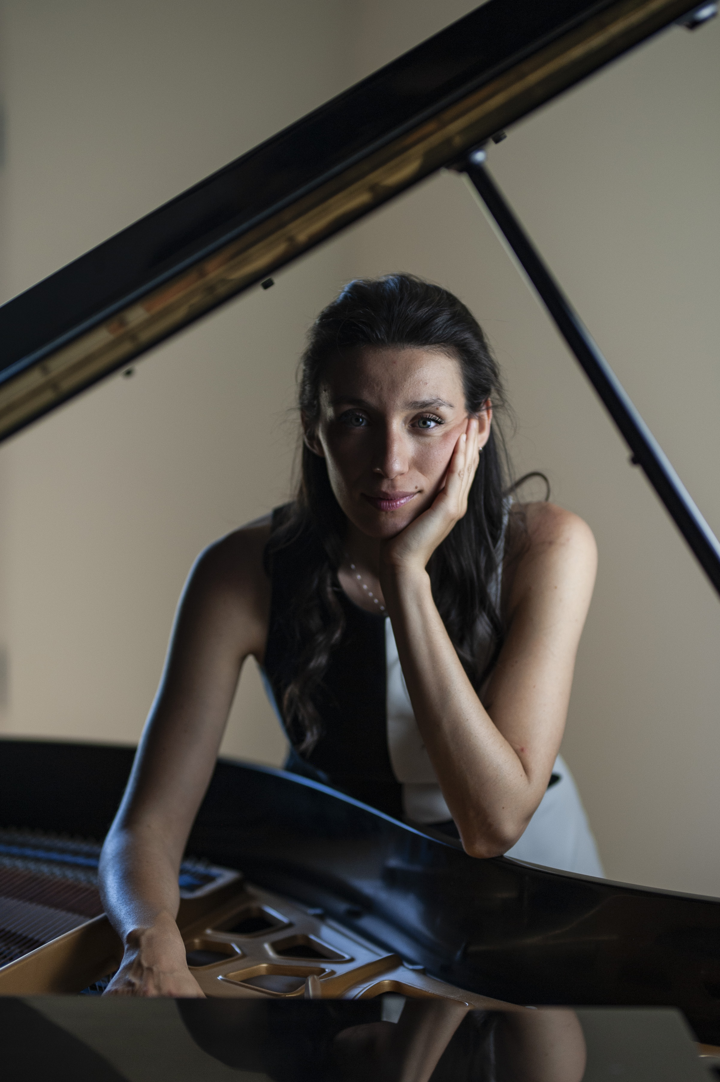 Portrait of Matilda De Angiolini at the piano